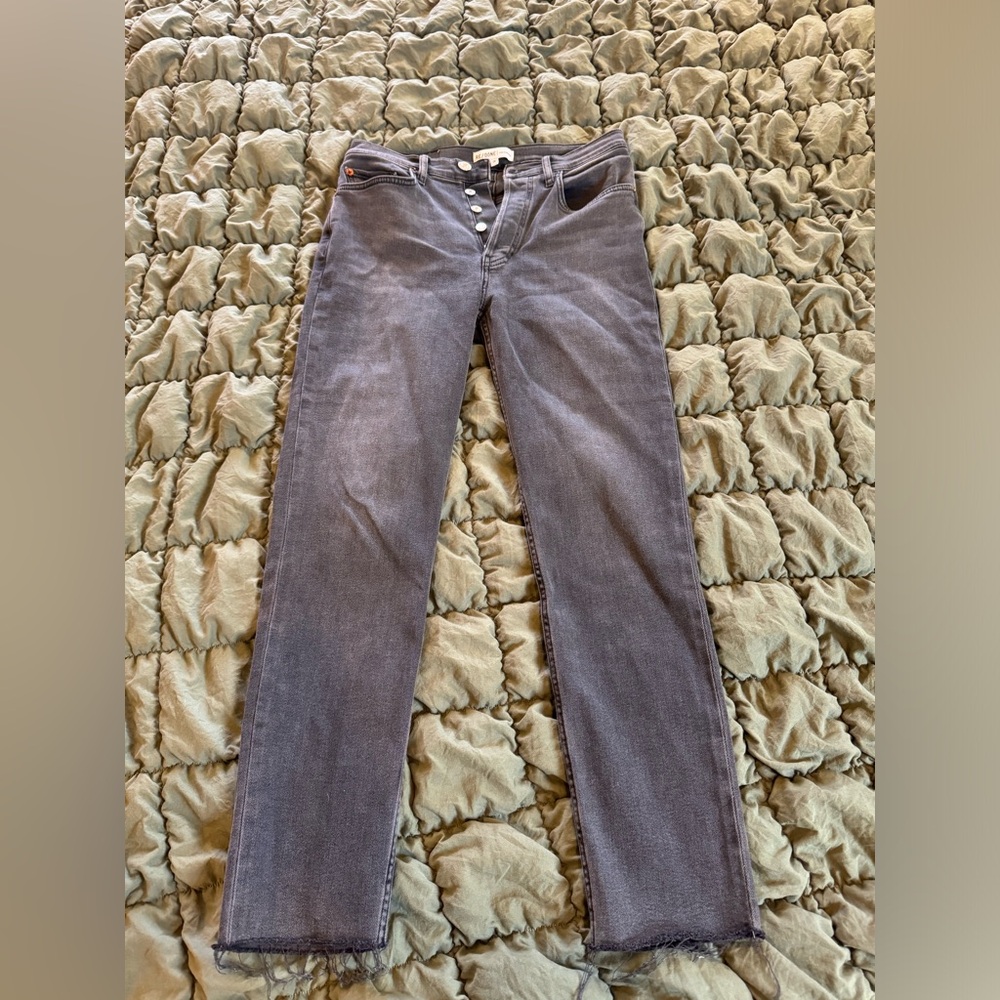 Re/done blackish gray straight leg jeans size 28